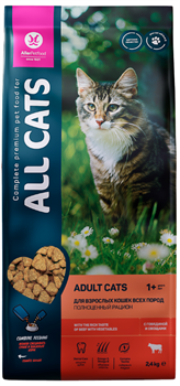 Олл Кэтс сух.корм для кошек, Говядина 2,4 кг - фото 7815