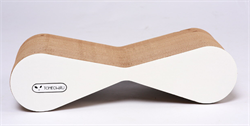 Когтеточка из картона Тумяу с картонным ободком Медиум, 54х14х22 см, белый, черный, голубой - фото 8138