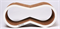 Когтеточка из картона Тумяу с картонным ободком Вилс, белый, бардовый - фото 8158